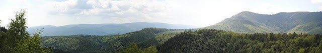 Panorama de la vue depuis les ruines du chteau du Nideck