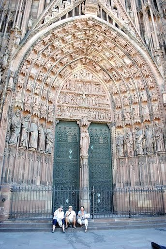 Le porche de la cathdrale de Strasbourg