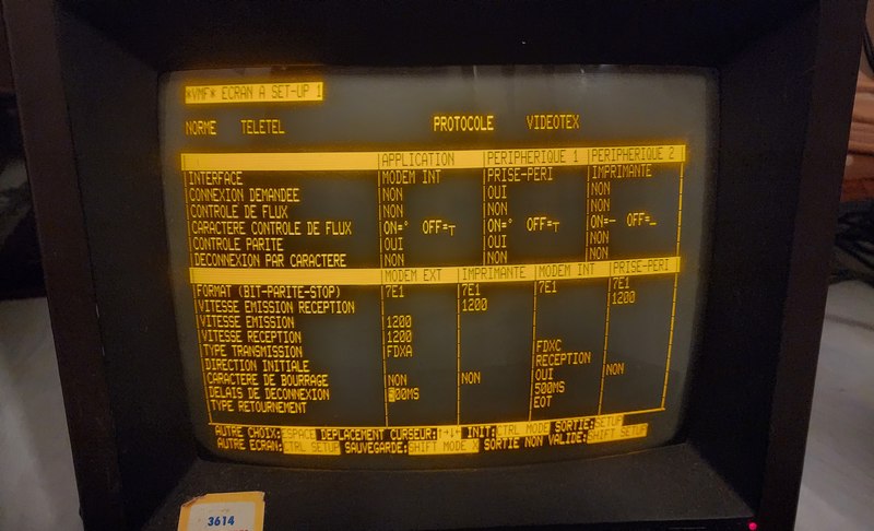 Ecran Minitel V12 - Photo Didier CHULOT