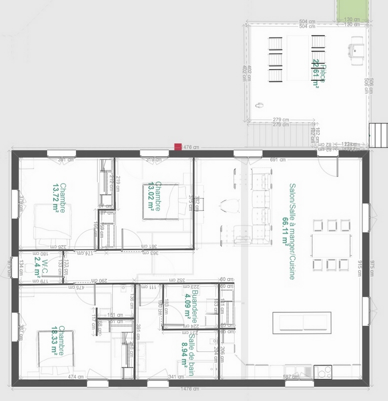 Terrain à vendre à Bagnols sur Cèze - proposition implantation maison 126m² +82m²