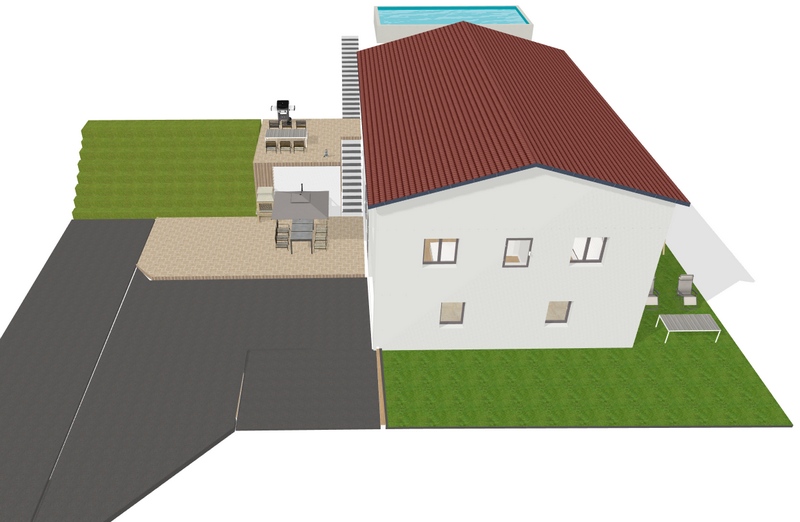 Terrain à vendre à Bagnols sur Cèze - proposition implantation maison 126m² sur garage