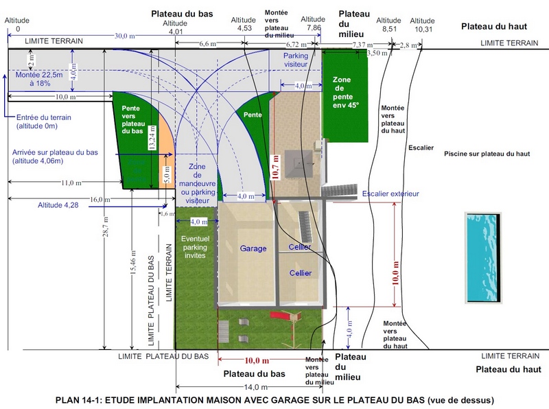 Terrain à vendre à Bagnols sur Cèze - proposition implantation maison 126m² sur garage